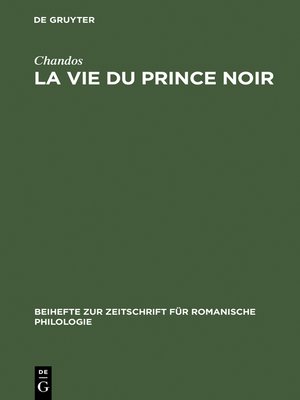 cover image of La vie du prince noir